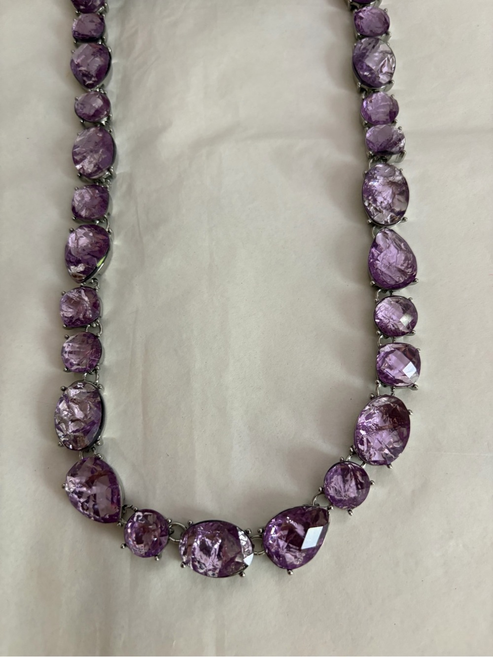 NWT Simply Vera Vera Wang Purple Crystal Choker Necklace - Picture 4 of 6